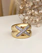 Anillo X Doble Circones Gold  - Miniatura 3