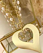 Collar Maxi Corazon con Doble Cadena Mixta Perlas gold - Miniatura 4