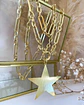 Collar XL Maxi Estrella Lijada punto luz Gold - Miniatura 7