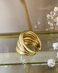 Anillo Maxi Triple Banda Grueso Gold - Miniatura 6