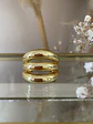 Anillo Maxi Triple Banda Grueso Gold - Miniatura 7