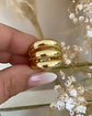 Anillo Maxi Triple Banda Grueso Gold - Miniatura 1