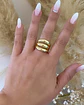 Anillo Maxi Triple Banda Grueso Gold - Miniatura 2