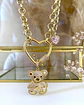 Collar Osito Circones Conector Corazón punto de luz Gold - Miniatura 3