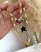 Collar Estrella Esmaltada Black conector elipse  Gold - Miniatura 1