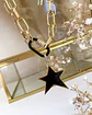 Collar Estrella Esmaltada Black conector elipse  Gold - Miniatura 6
