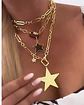 Collar Estrella Esmaltada Black conector elipse  Gold - Miniatura 3