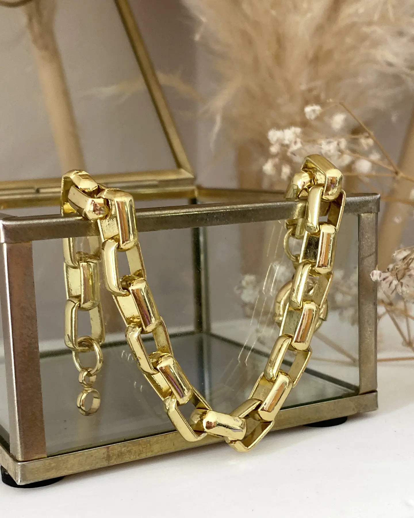 Pulsera Maxi eslabones Rectangulares Gold  2