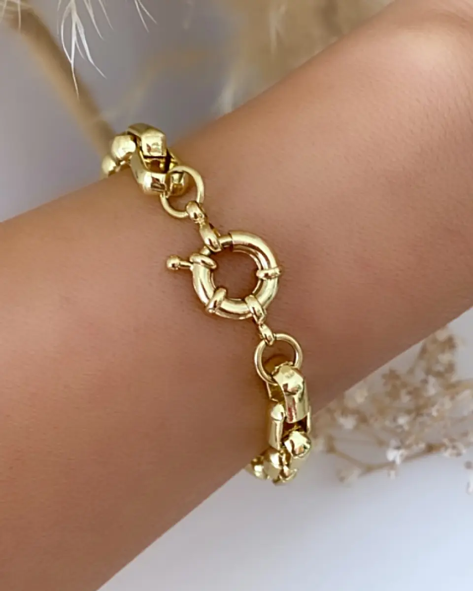Pulsera Maxi eslabones Rectangulares Gold  3