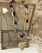 Pulsera amatistas Corazón pequeño Circones gold - Miniatura 2