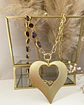 Collar Amatistas Maxi Corazón María eslabones mixtos Gold - Miniatura 4