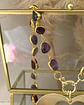 Collar Amatistas Maxi Corazón María eslabones mixtos Gold - Miniatura 5