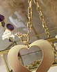 Collar Amatistas Maxi Corazón María eslabones mixtos Gold - Miniatura 3