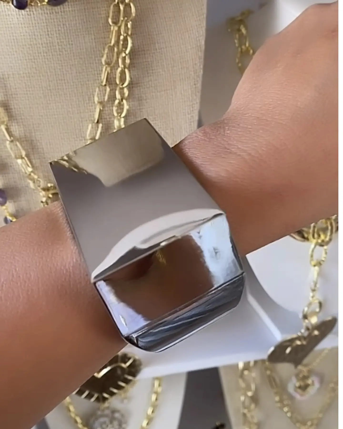 Maxi Brazalete Square Silver 2