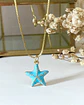 Collar Estrellita de Mar Turquesa esmaltado gold - Miniatura 1