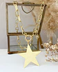 Collar Maxi Estrella Lijada punto de luz gold - Miniatura 1