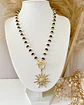 Collar Sol Circones cristales facetados black gold - Miniatura 6