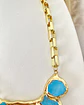 Collar Marina Turquesa Gold maxi eslabones Rectangulares  - Miniatura 8