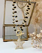 Collar Estrella Circones Cristales facetados Black gold  - Miniatura 3