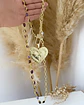 Collar XL Maxi Corazon Macizo Amatistas Gold - Miniatura 8