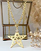 Collar Maxi Estrella Calada eslabones dobles y punto luz gold - Miniatura 4