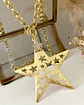 Collar Maxi Estrella Calada eslabones dobles y punto luz gold - Miniatura 6
