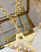 Collar Maxi Estrella Calada eslabones dobles y punto luz gold - Miniatura 8