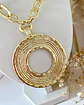 Collar Maxi Medallón Círculo Silueta maxi eslabones martillados gold - Miniatura 4
