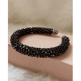 Pulsera Brazalete Cristales Black 