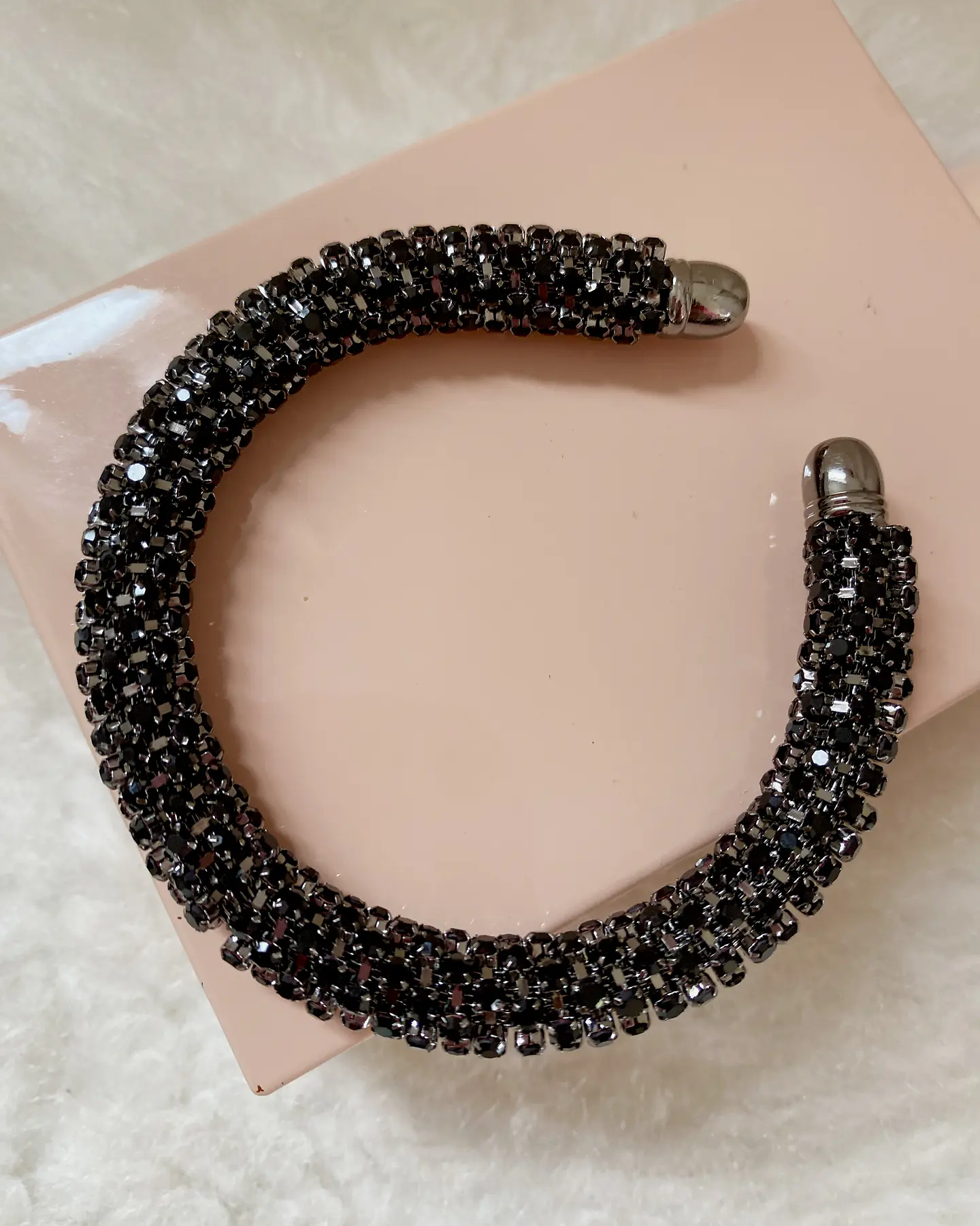Pulsera Brazalete Cristales Black  5