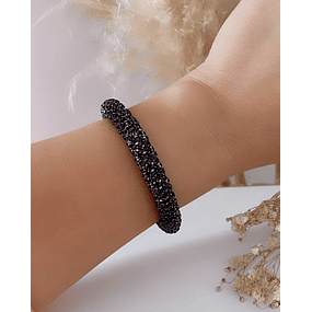 Pulsera Brazalete Cristales Black 