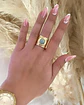 Anillo Martillado Amazonita Engastada Gold - Miniatura 5