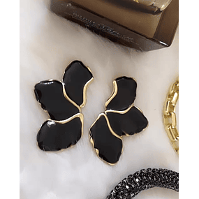 Aros Maxi Pétalos Black