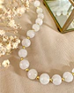 Collar Maxi Corazón Martillado Cuarzo Cristal Gold - Miniatura 6