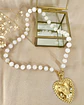 Collar Maxi Corazón Martillado Cuarzo Cristal Gold - Miniatura 9