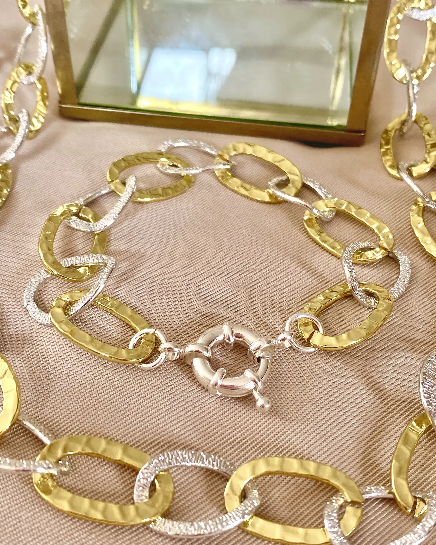 Conjunto Mix Maxi Eslabones Silver and Gold 9