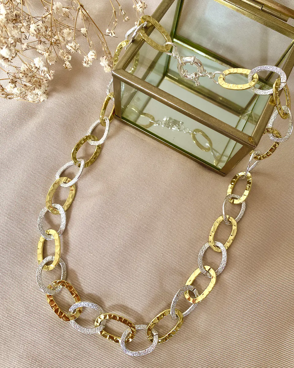 Conjunto Mix Maxi Eslabones Silver and Gold 12