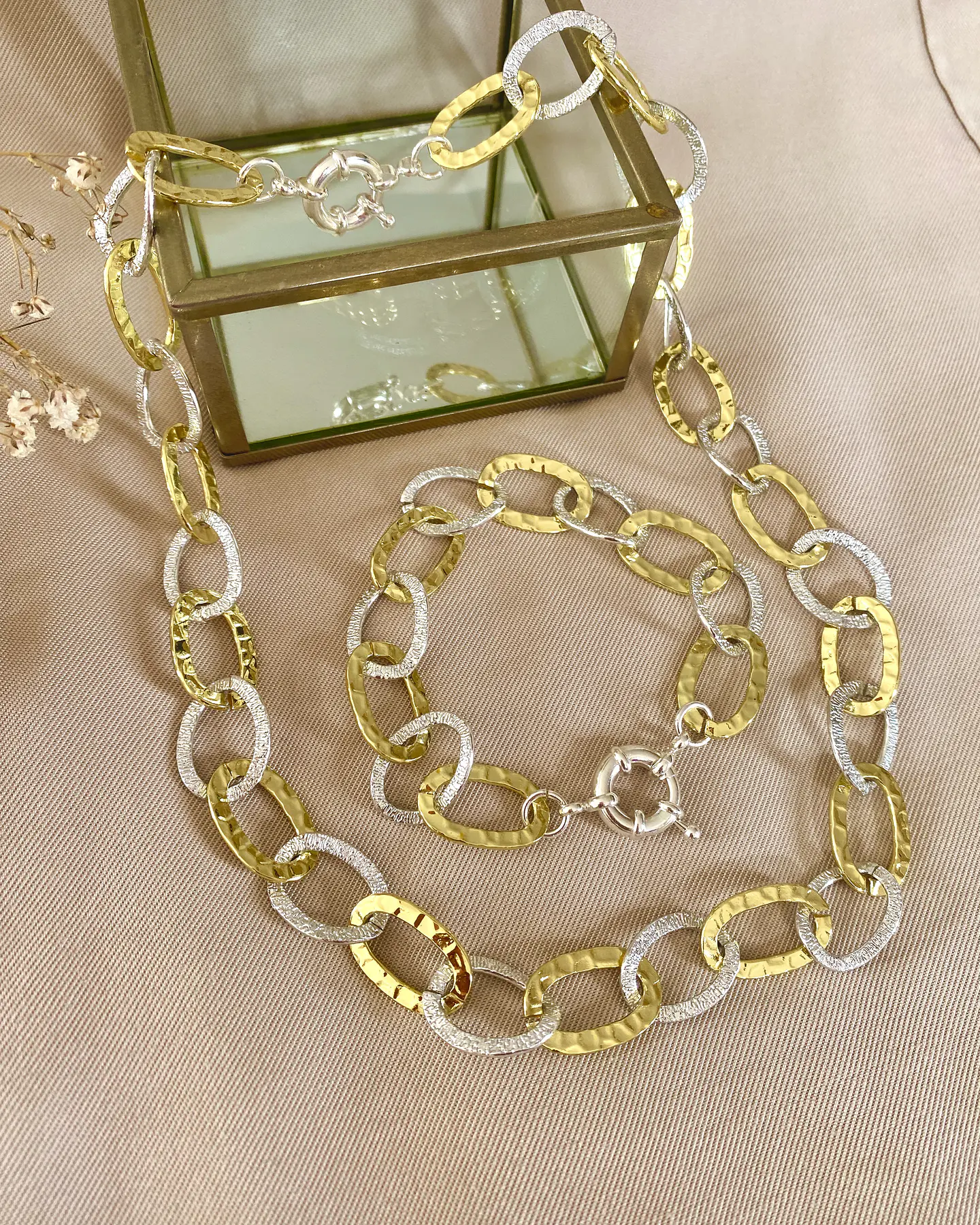 Conjunto Mix Maxi Eslabones Silver and Gold 13