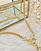 Collar Colgante Amatista y Drusa eslabones trigo gold   - Miniatura 4