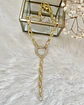 Collar Conector corazón Circones y cadeneta gold - Miniatura 2