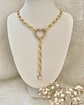 Collar Conector corazón Circones y cadeneta gold - Miniatura 6