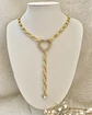 Collar Conector corazón Circones y cadeneta gold - Miniatura 11