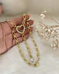 Collar Conector corazón Circones y cadeneta gold - Miniatura 1