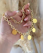Collar Choker Monedas eslabones ovalados gold - Miniatura 1