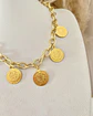 Collar Choker Monedas eslabones ovalados gold - Miniatura 2
