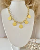 Collar Choker Monedas eslabones ovalados gold - Miniatura 4