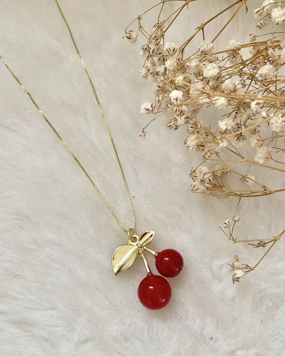 Collar Cadena dije Cherry Gold 3