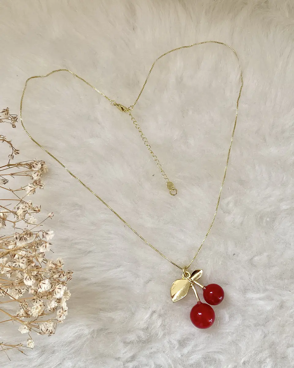 Collar Cadena dije Cherry Gold 4