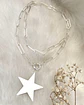 Collar XL Maxi Estrella Lijada Silver   - Miniatura 3