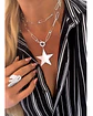 Collar XL Maxi Estrella Lijada Silver   - Miniatura 1